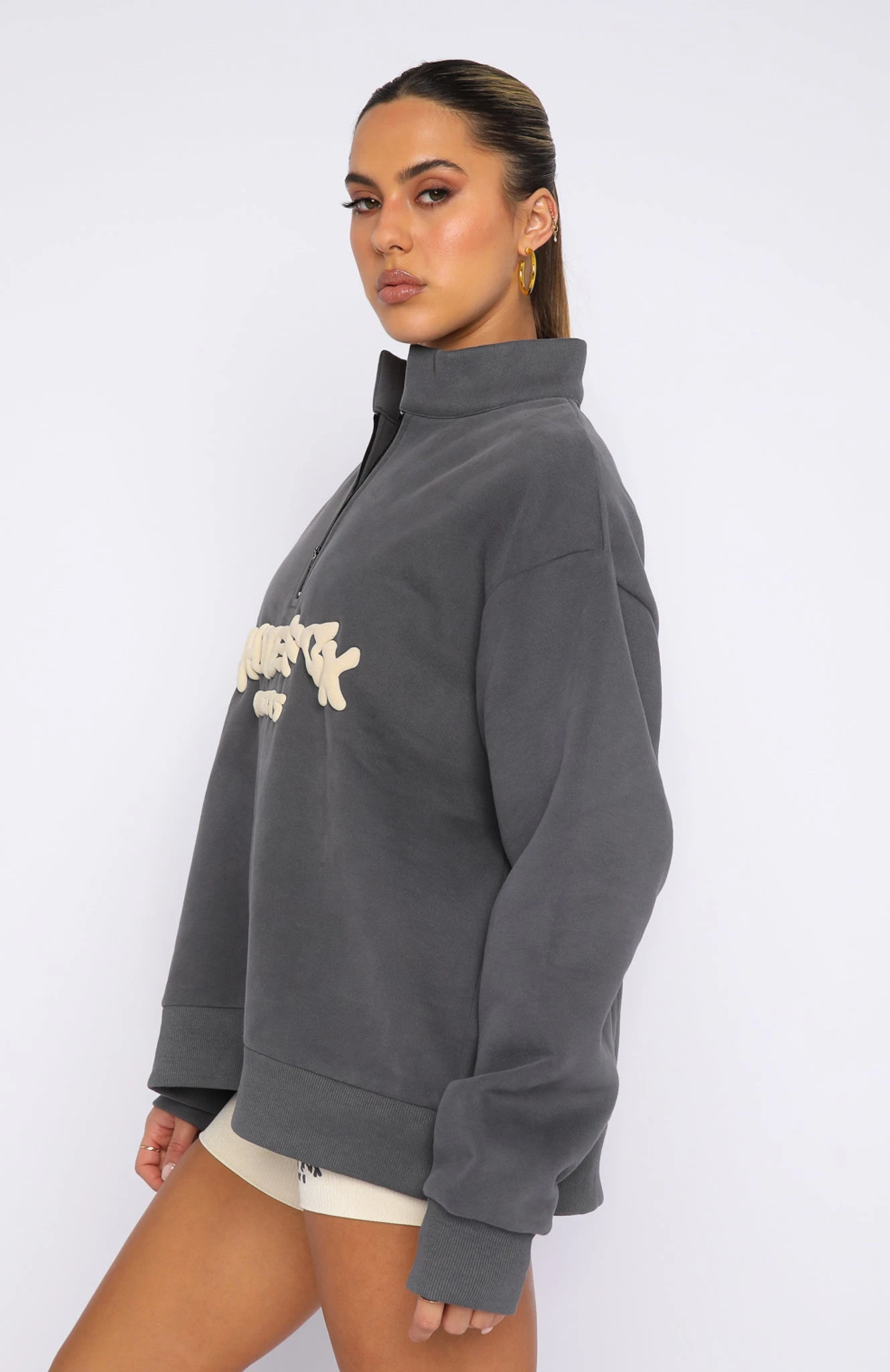 Project 5 Zip Front Sweater Volcanic - Image 3