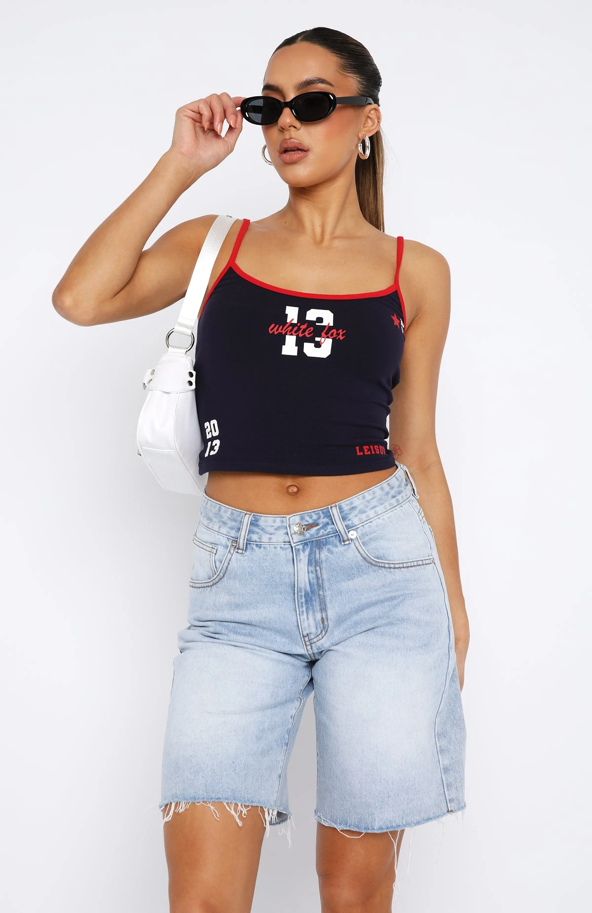 Don't Trust Me Denim Shorts Vintage Mid Blue - Image 2