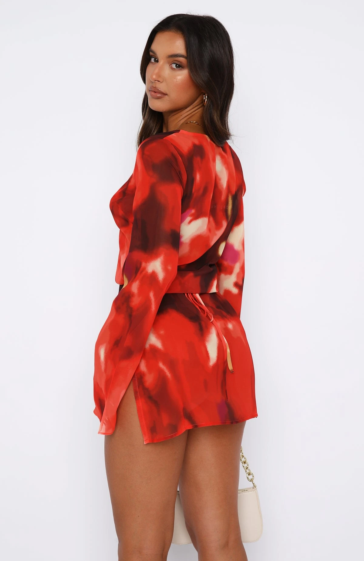 All We Wanted Long Sleeve Mini Dress Sunset Blur - Image 4