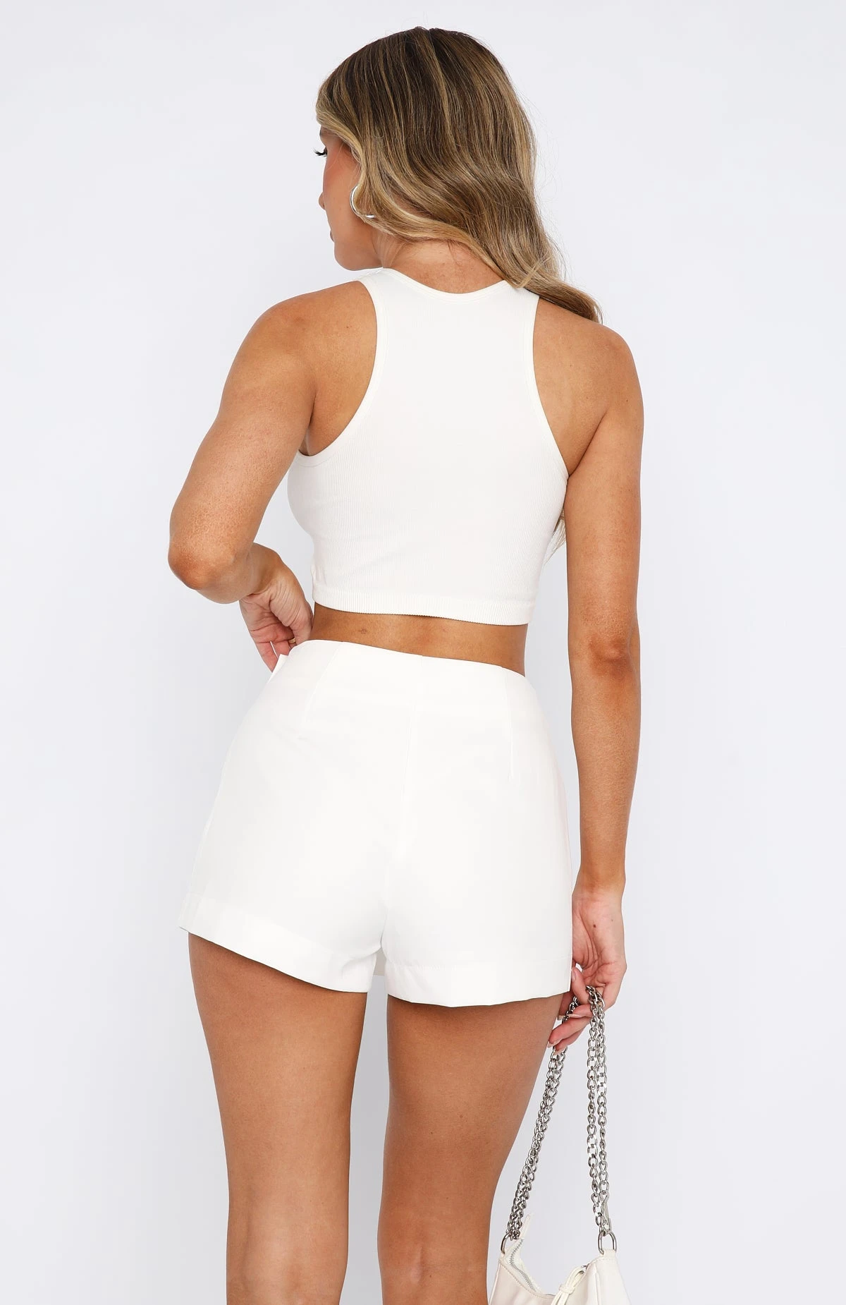 Running In Circles Mini Skort White - Image 4