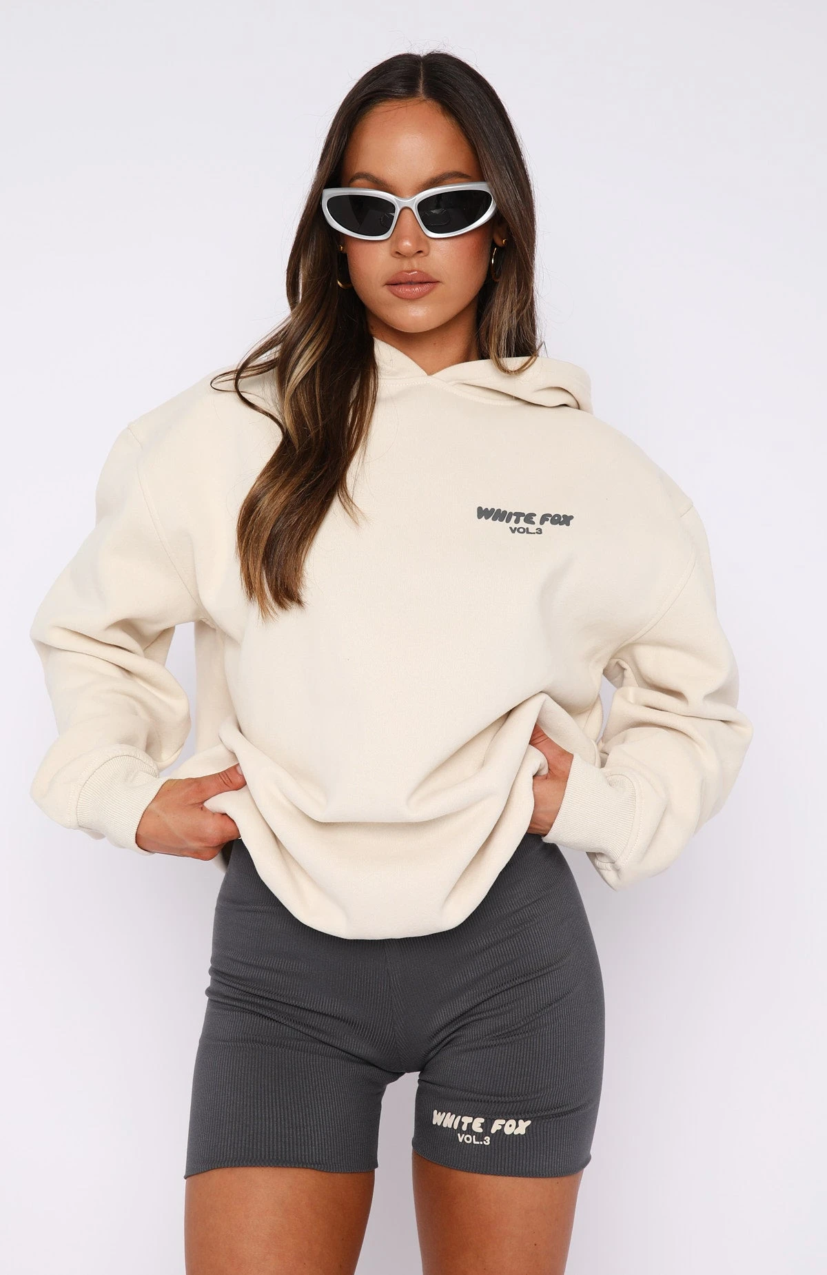 Offstage Ribbed Bike Shorts Charcoal - Image 3