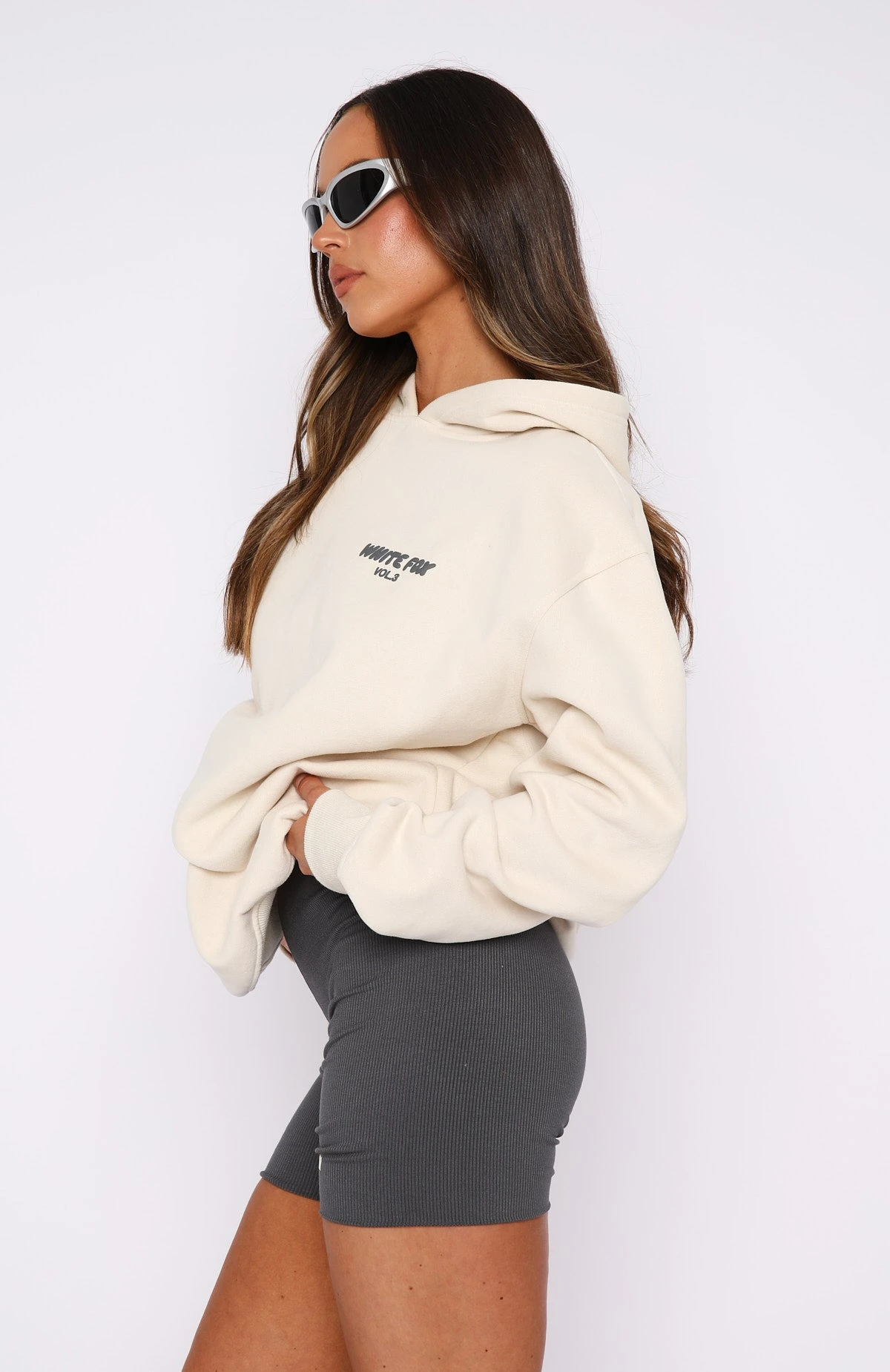 Offstage Ribbed Bike Shorts Charcoal - Image 4