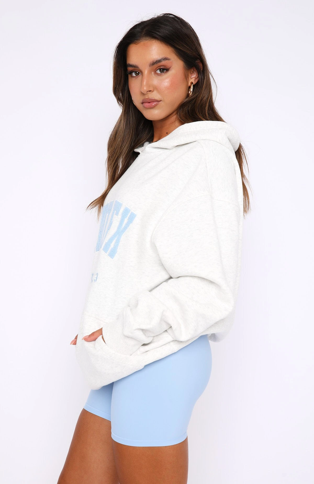 Give It Away Oversized Hoodie Grey Marle - Image 3