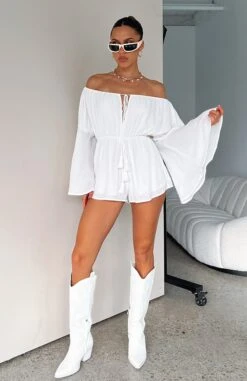 Another Night Playsuit White