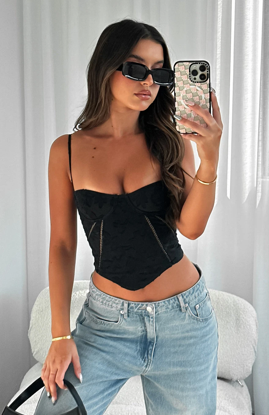 Don't Use Me Bustier Black