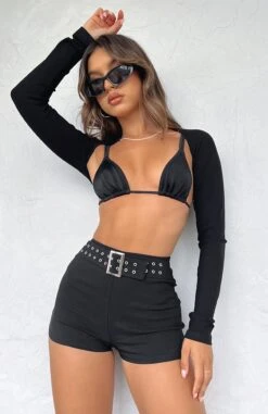 In Focus Mini Shorts Black