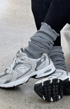 Set In Stone Leg Warmers Grey Marle