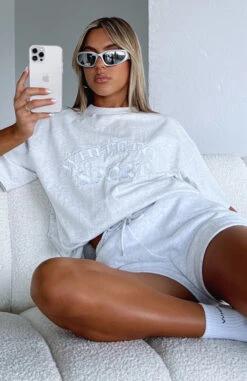 Sports Edition Oversized Tee Grey Marle